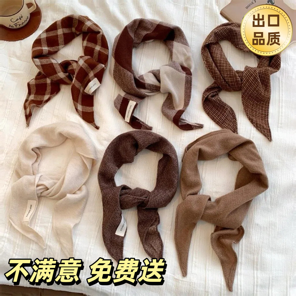 美拉德复古格子软糯围巾女秋冬保暖装饰三角巾高级感系脖领巾配饰,服饰配件/皮带/帽子/围巾,围巾/丝巾/披肩,淘宝优惠券,粉丝福利购,淘宝优惠卷