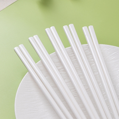 纯白陶瓷筷子家用高档抗菌防霉筷