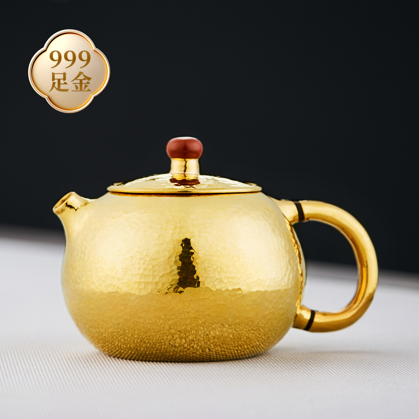 足金999小泡茶壶金壶功夫茶具