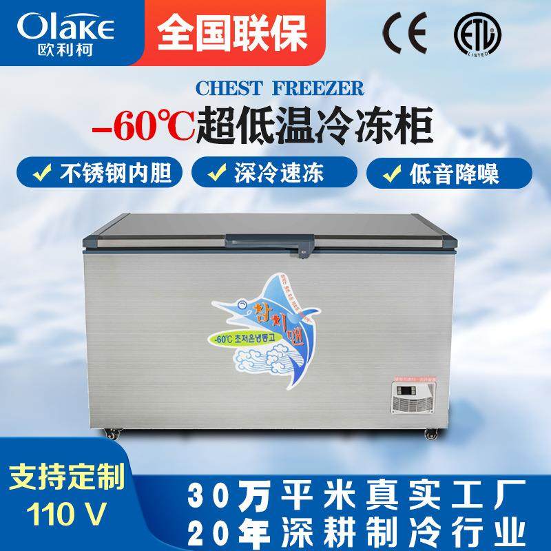 速冻柜零下60度大容量超低温冰箱冰柜商用水产冷冻柜-40度实验室