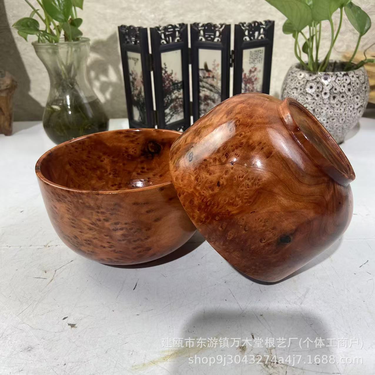 木碗 有疤木碗 香杉木碗 成人用碗 不烫手碗健康