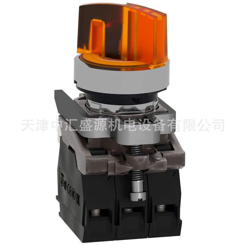 XB4BK125M5带灯选择开关240V开关ZB4BW0M55+ZB4BK1253橙色开关