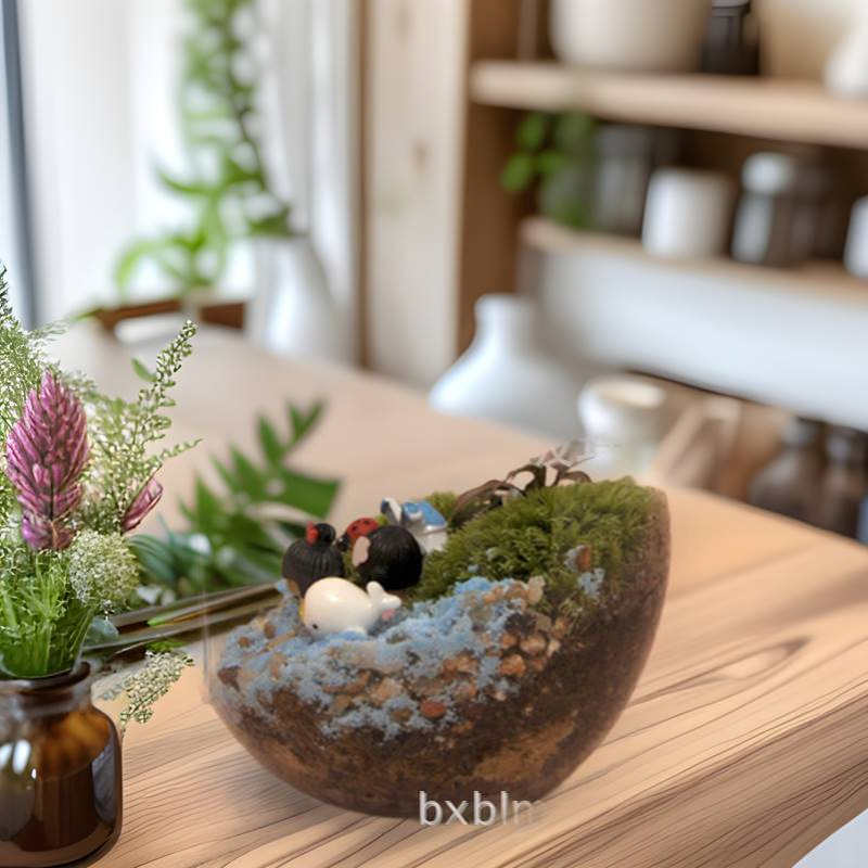 批发玻璃瓶现货中式创意微景观生态瓶鹅蛋形装饰摆件玻璃花瓶