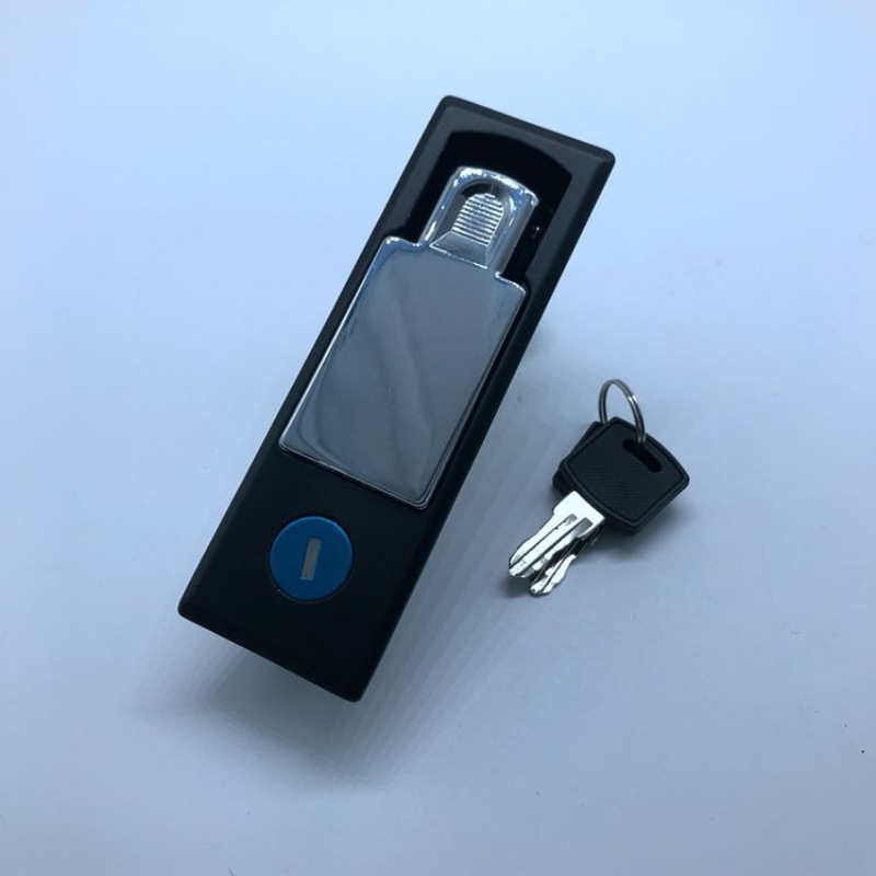 MS727黑白色平面锁，电柜门锁，网络机柜机箱锁，通讯通信柜门锁