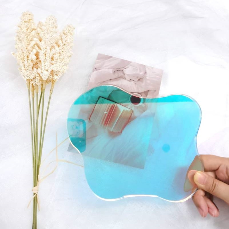 炫彩亚克力爆款装饰盘杯垫置物盘简约北欧风餐桌摆件摄影拍摄道具