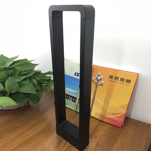 新款 现代东方之门字草坪灯LED10W简约别墅小区铝材防水户外草坪灯