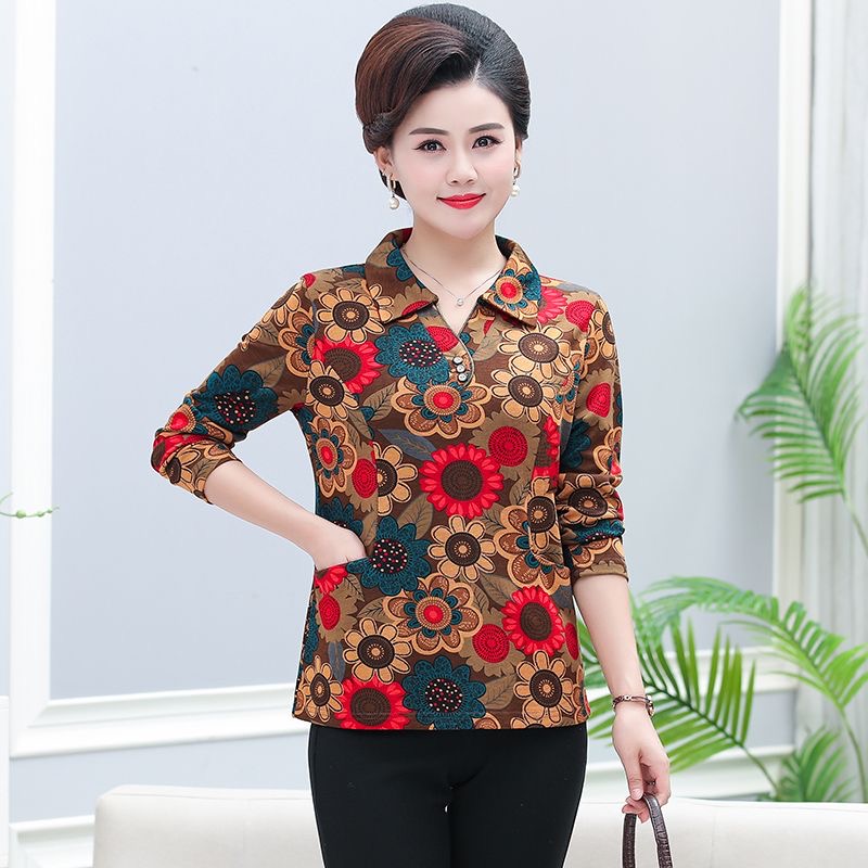 2025春秋新款时尚减龄花色短外套女装大码方领上衣妈妈装休闲百搭