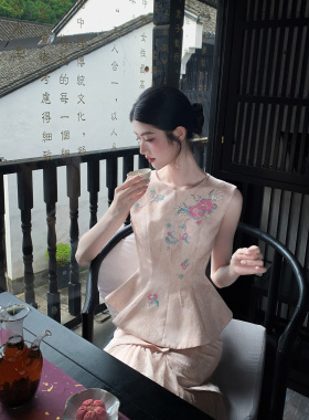 MOPASSANT【花见禧】新中式婚礼系列马甲半裙汉服套装
