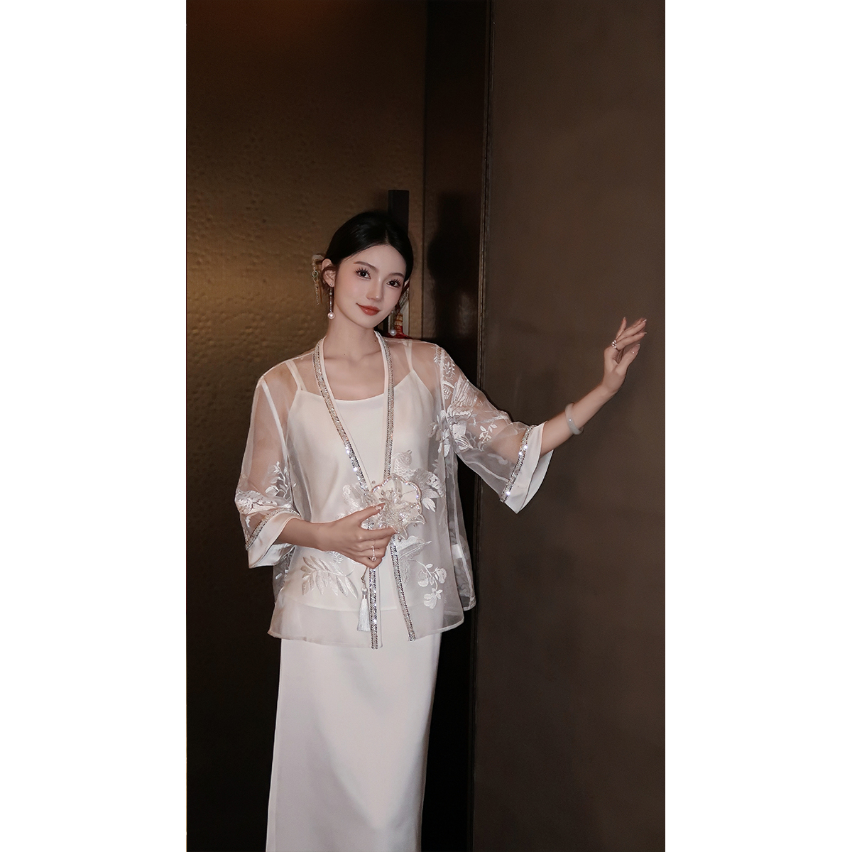 冯（CHAOMEI100桑蚕丝新中式套装