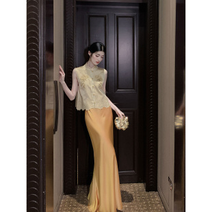 MOPASSANT 【金桐月】新中式订婚婚礼醋酸刺绣汉服套装