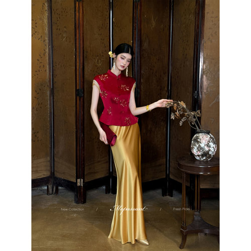 MOPASSANT【锦遥】新中式夏季婚礼订婚新娘敬酒服套装