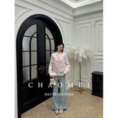 年终特惠 高腰显瘦百搭微喇阔腿裤 时髦感蓝色牛仔裤 女秋季