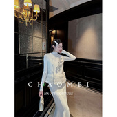 羊毛拼接花边三件套装 冯 新中式 国风女装 CHAOMEI 素金时代