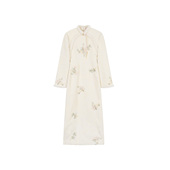 加绒加厚水貂毛收腰显瘦长袖 旗袍 CHAOMEI 新中式 雪绒花 冯