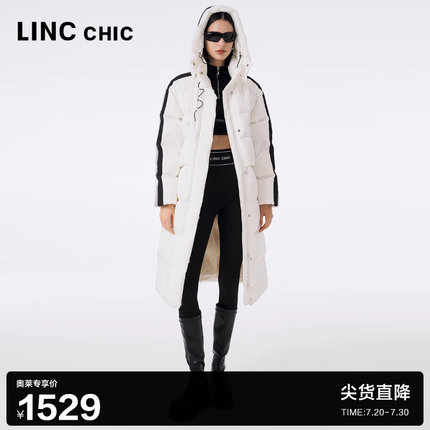 【明星同款】LINCCHIC金羽杰鹅绒服长款羽绒服女款反季羽绒服