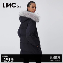 LINC金羽杰中长款羽绒服女款反季派克服羽绒服外套女Y21806161