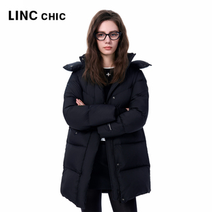 LINCCHIC金羽杰2025年冬季新款羽绒服超轻加厚中长款羽绒服女6295