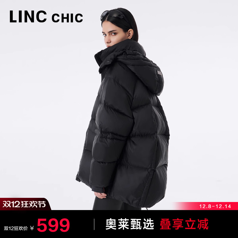 2023新品量感造型连帽加厚羽绒服