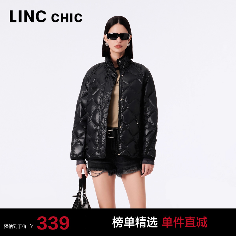 奥莱松弛感绗缝轻薄羽绒服