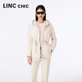 LINC金羽杰春季羽绒服女短款轻薄修身羽绒服外套女款Y21803272