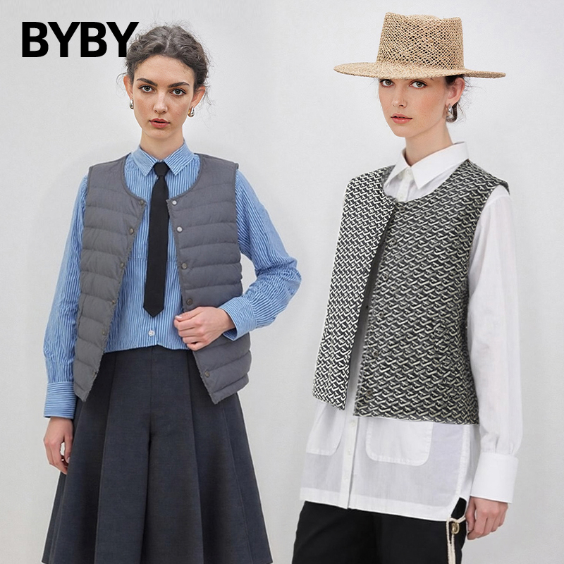 2025秋季新款薄款无袖小个子外套4310