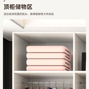 简易组装 铝合金衣柜轻奢简约风格 储物收纳柜衣橱衣柜定制家用卧室