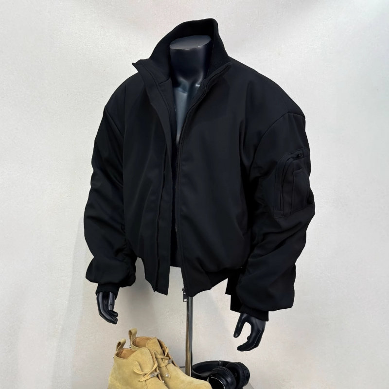 ma1美式飞行夹克棉服男款冬季短款高街潮牌cleanfit廓形夹棉外套