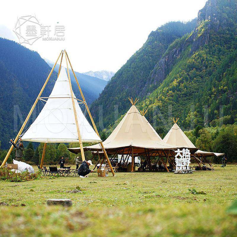 西藏户外网红营地酒店帐篷金字塔竹节灯笼帐篷露营酒店蓬房搭建,商业/办公家具,广告帐篷/门头篷,淘宝优惠券,粉丝福利购,淘宝优惠卷