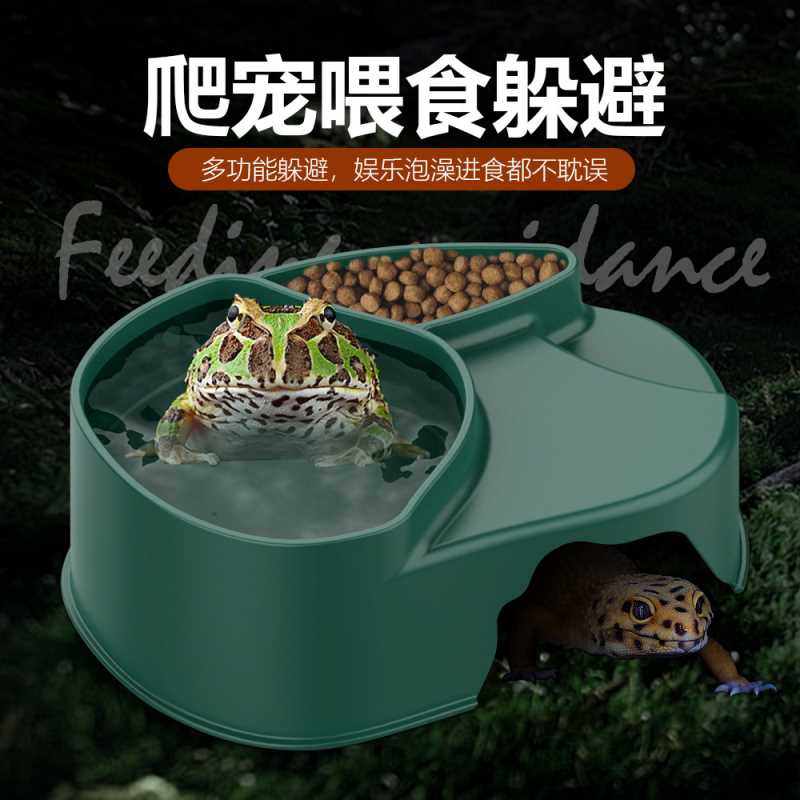 nomo诺摩食盆水盆造景爬宠陆龟鬃狮蜥蜴守宫晒台洞穴躲避洞躲藏屋