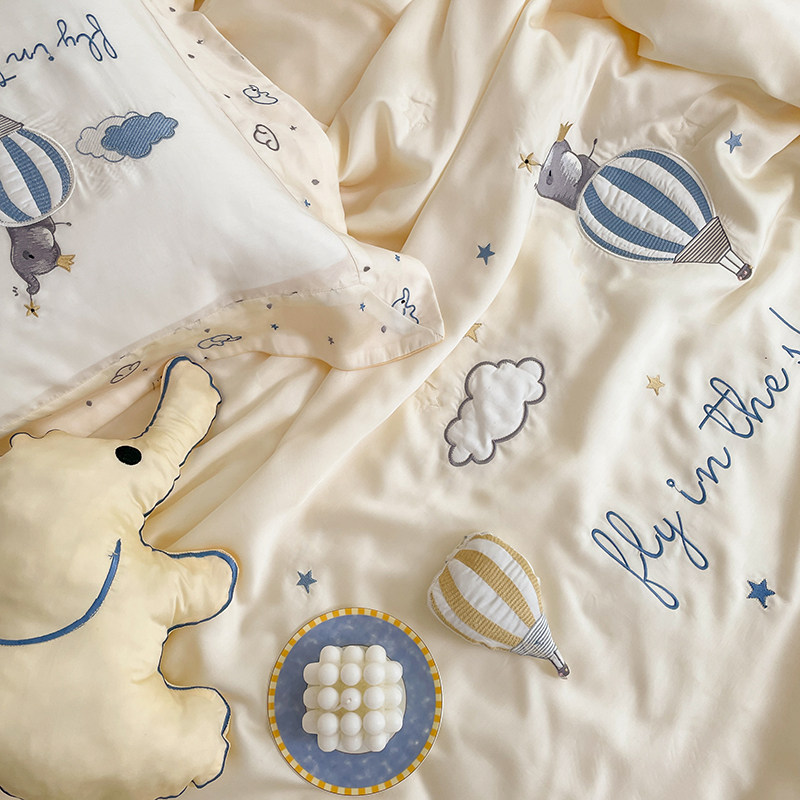 可爱少女心夏季可水洗夏凉被80支双面天丝夏被凉感裸睡空调薄被子,床上用品,化纤被,淘宝优惠券,粉丝福利购,淘宝优惠卷