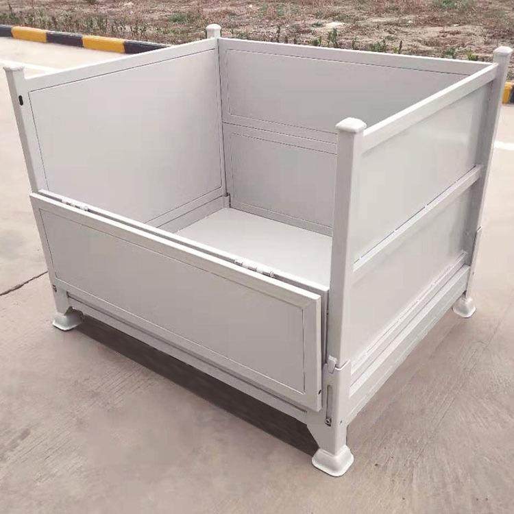 供应折叠铁板料箱围栏可折叠可堆垛四面进叉侧面开半门金属托盘,五金/工具,周转箱/储物箱/收纳箱,淘宝优惠券,粉丝福利购,淘宝优惠卷