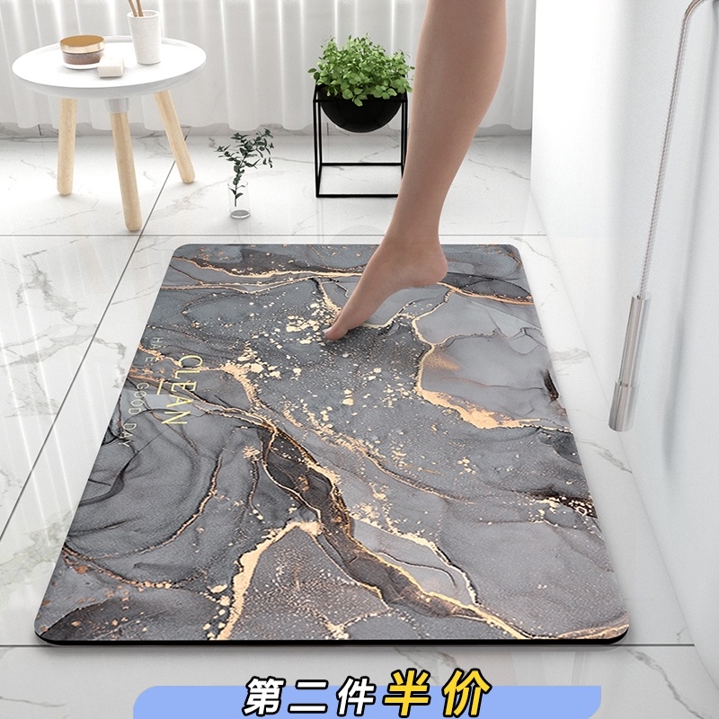 软硅藻泥浴室吸水地垫防滑速干脚垫厕所卫生间门口门垫洗手间地毯