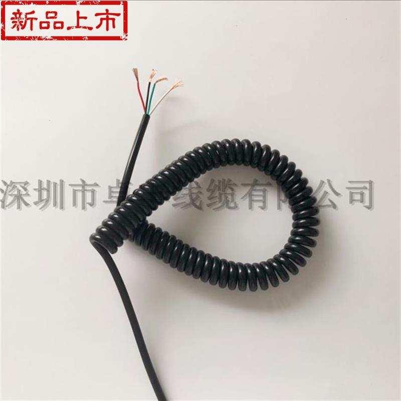 电缆线螺旋线弹簧2芯弹簧线3芯4芯弹O簧电线5芯信号线6芯手咪。