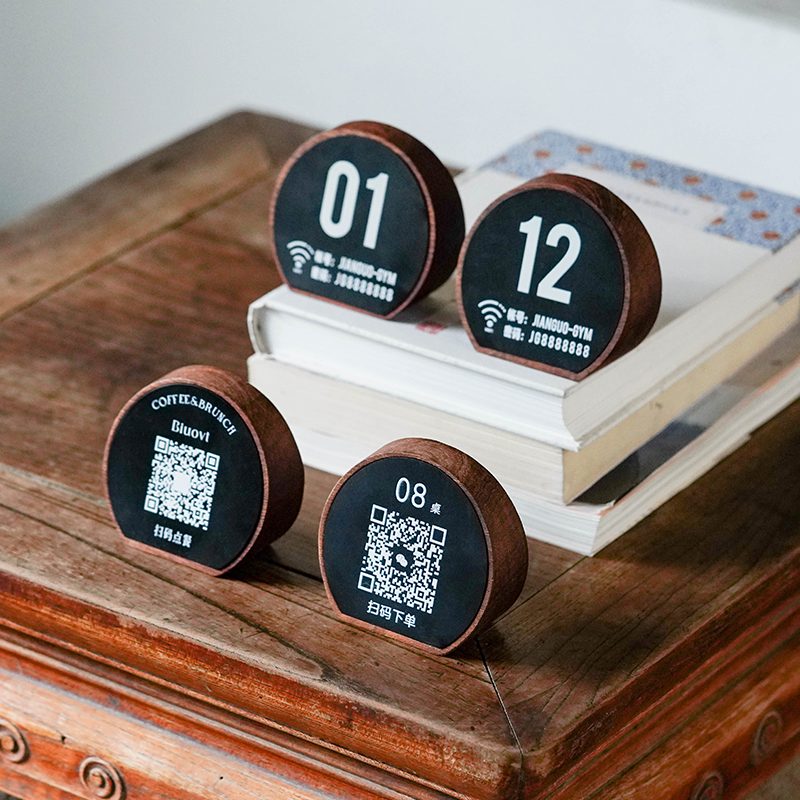 实木桌牌定制餐饮桌号牌立式号码桌牌婚礼数字桌牌餐桌扫码点餐牌