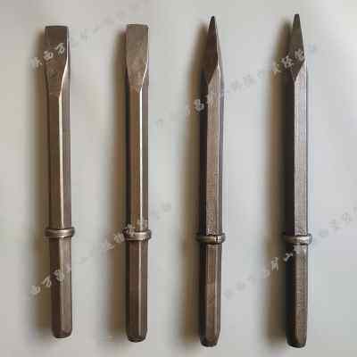 B87C风镐钎 气动破碎机 气镐镐头镐钎镐铲扁头 扁钎 六棱镐钎配件