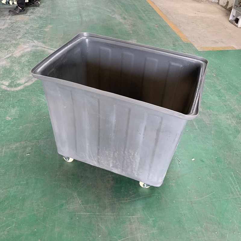 带轮子手推车方形胶筐塑料方桶布料周转水箱方形推车桶牛筋垃圾桶