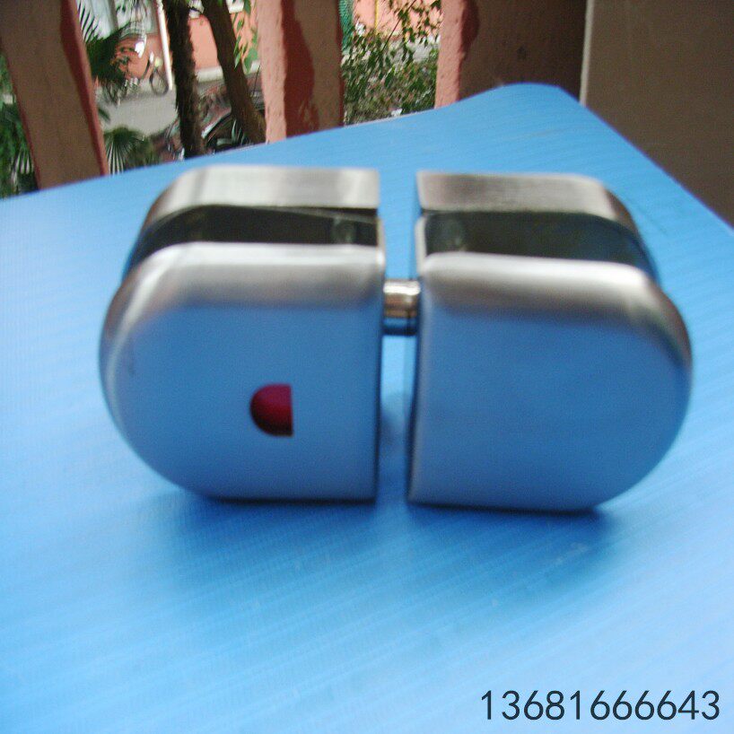 卫生间隔断五金配件 公共厕所 玻璃隔断 玻璃有无人插销指示门锁