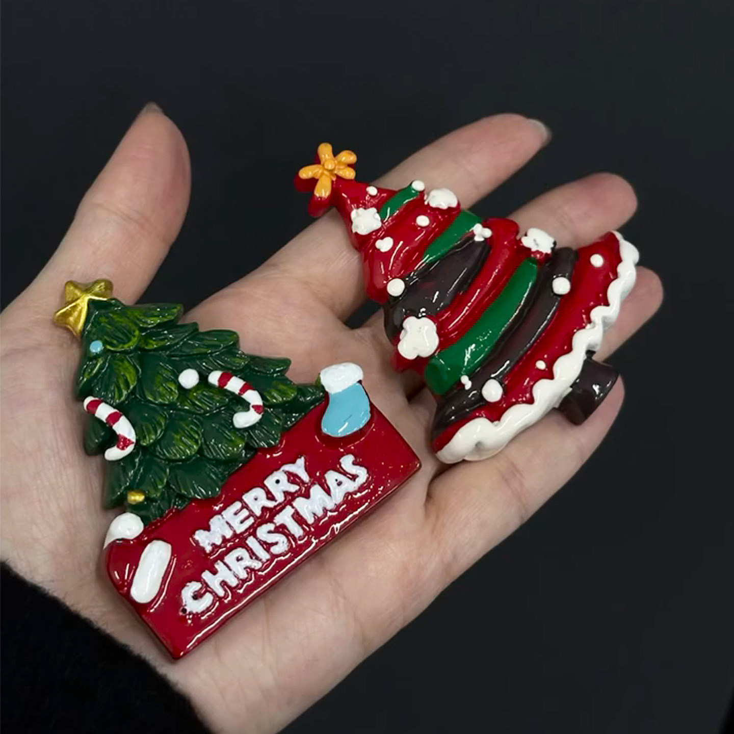 圣诞树冰箱贴磁贴个性创意3d立体家用圣诞节氛围感布置装饰摆件