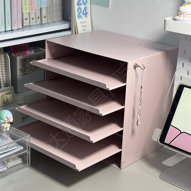 信盘克维索化妆品抽屉式分层文件信托置物架信封盘首饰收纳盒桌面