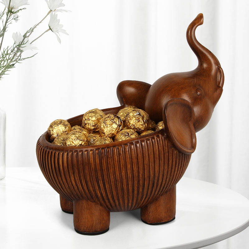 入户放钥匙大象收纳盒摆件家居进门鞋柜玄关客厅电视柜桌面装饰品