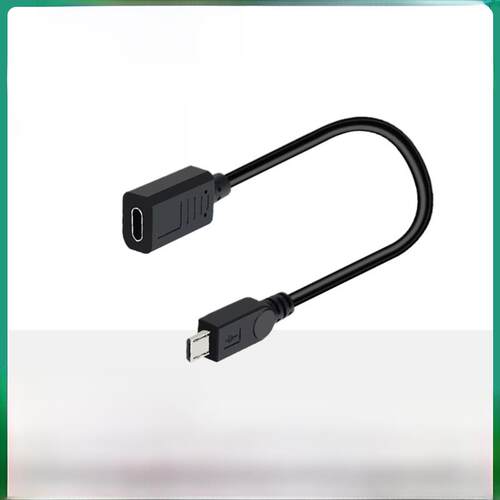 适用安卓手机数据延长充电线转接加长USBmicro5p公弯头对Type-c母