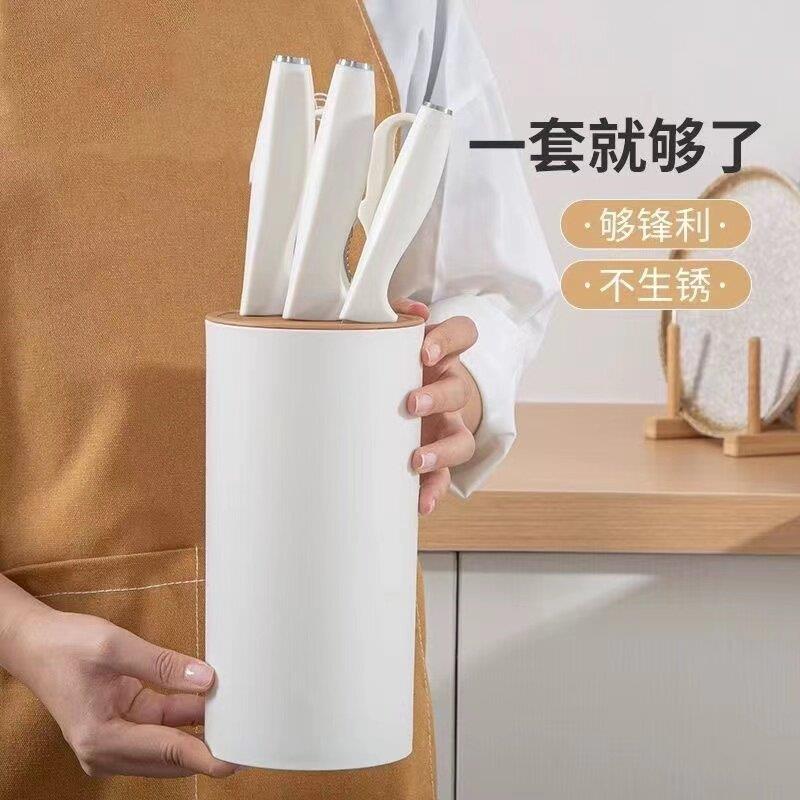 塑料刀架家用刀座菜刀收纳架多功能置物架木刀架刀具架子厨房用品