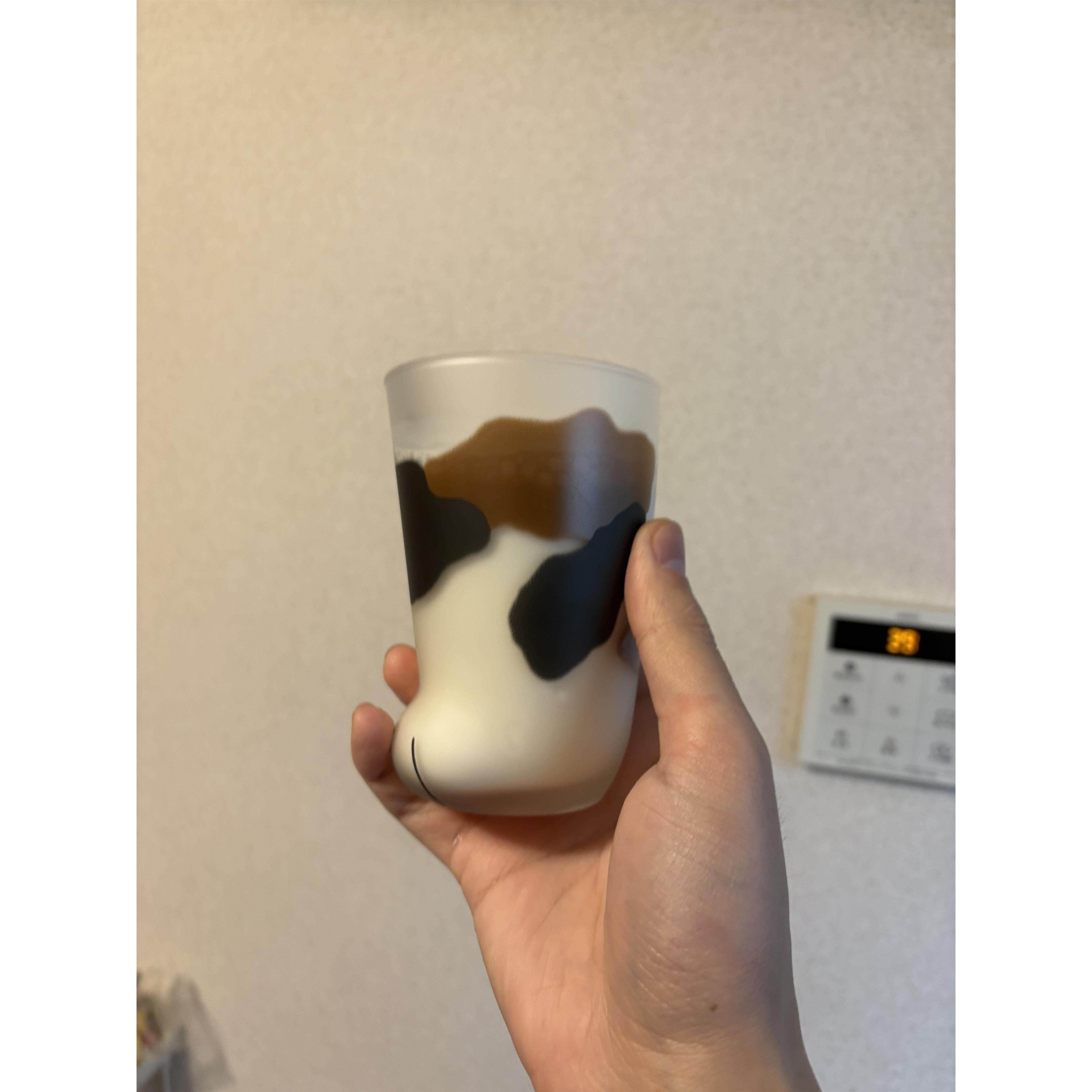 【咖啡搭子】猫爪杯磨砂玻璃杯猫脚水杯牛奶杯可爱卡通女生高颜值