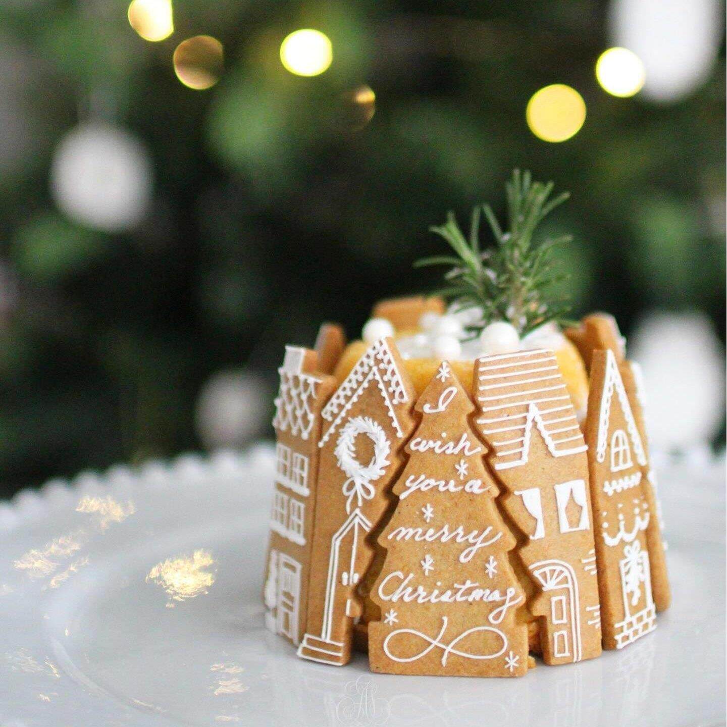 圣诞节姜饼人饼干模具圣诞树老人雪屋房子翻糖烘焙工具diy套装