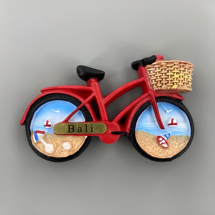 印度尼西亚巴厘岛旅游纪念品创意海景自行车家居装饰品磁力冰箱贴
