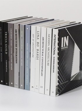 黑白灰外文装饰真书 建筑摄影小说系列装饰书样板房别墅摄影摆件