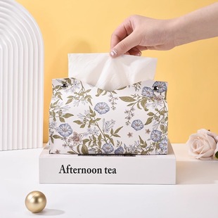 中式 创意纸巾盒家用客厅卧室皮革抽纸盒多功能收纳包袋餐巾纸抽盒