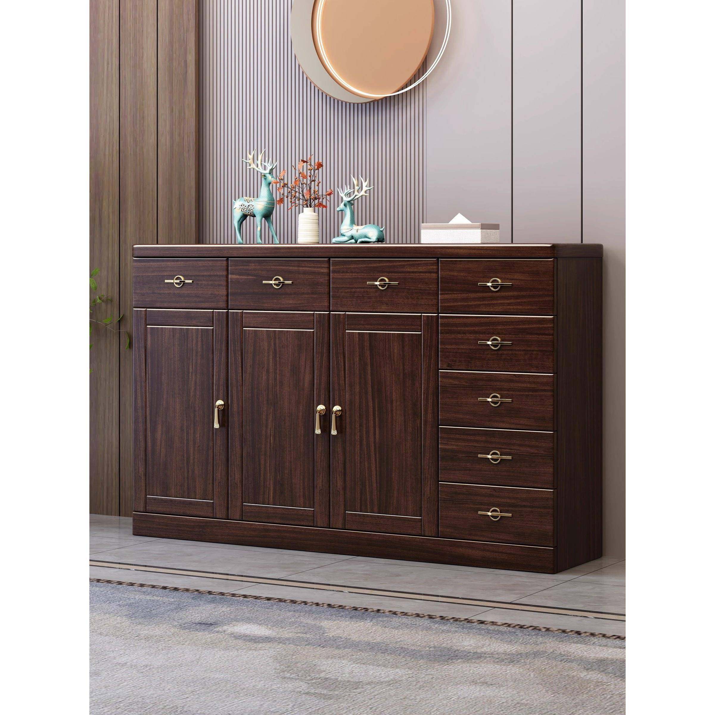 乌金木斗柜客厅靠墙抽屉柜置物柜实木餐边柜新中式入户门储物柜,住宅家具,斗柜,淘宝优惠券,粉丝福利购,淘宝优惠卷