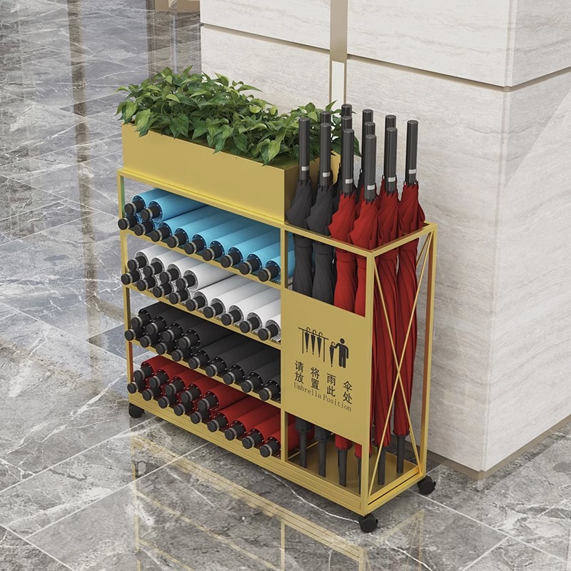 雨伞架收纳层架门口伞架酒店大堂商用大容量雨伞存放沥水置物架