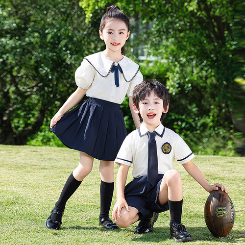 儿童英伦风校服套装幼儿园毕业班